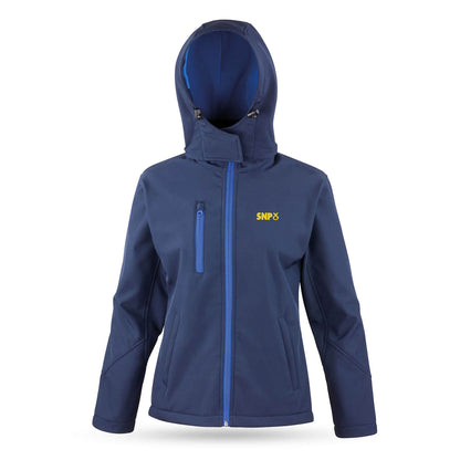 Fitted Hooded Softshell Jacket - Front View - Scottish National Party